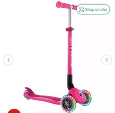 Image of Globber Expert Foldable 3 Wheel Scooter - DEEP PINK
