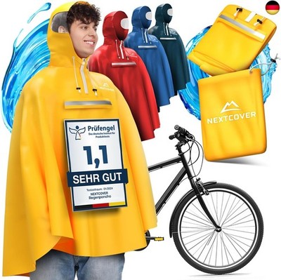 NEXTCOVER  NEU Regenponcho Fahrrad für Damen & Herren - mit [AquaShield 2