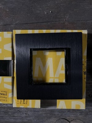 3x VIMAR EIKON Serie Plate 2M aluminium total black - 21642.18