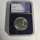 1956 P PCGS MS64 Franklin Half Dollar 50c Silver US Mint Coin Blast White