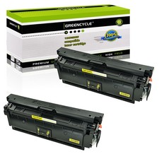 2PK CF362X Yellow Toner Cartridge Compatible with HP 508X LaserJet MFP M577dn M5