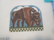 2 ANIMALS-MELISSA SHIRLEY-HANDPAINTED NEEDLEPOINT CANVAS