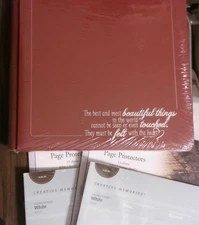 Creative Memories 12x12 album Helen Keller + 2 pk pages + 2 pk protectors LOT