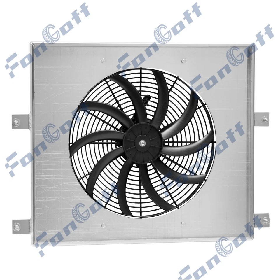 Aluminum Shroud + 16'' Fan Fit 2005-2010 2009 Jeep Commander Grand Cherokee 3.7L Foto 3 de 4