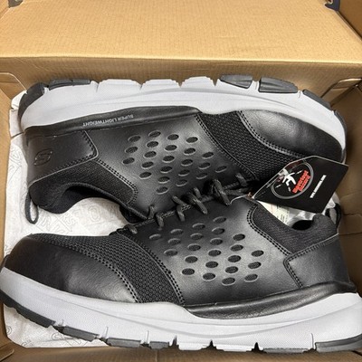 Steel Toe Sketchers Work Sneakers Black & gray Memory Foam Men s 13 77506 