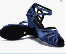 Ballroom Dance Shoes Women Low Heel Latin Salsa Swing Practice Dancing Like New