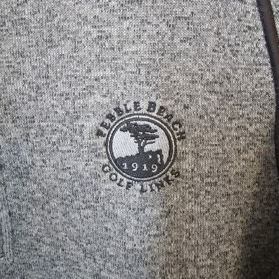 NWOT Cutter & Buck Pebble Beach Golf Links Mainsail Sweater 1/2 Zip Mens Large