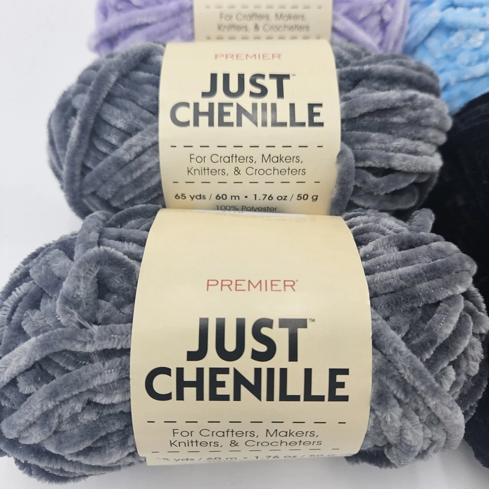 Juego de 10 hilos de chenilla Premier Just 100 % poliéster 50 gr - suave y acogedor Foto 3 de 4