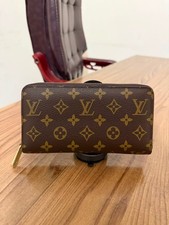 EGA Louis Vuitton Monogram Zippy Zip Around Long Wallet Purse Brown/6CG1898