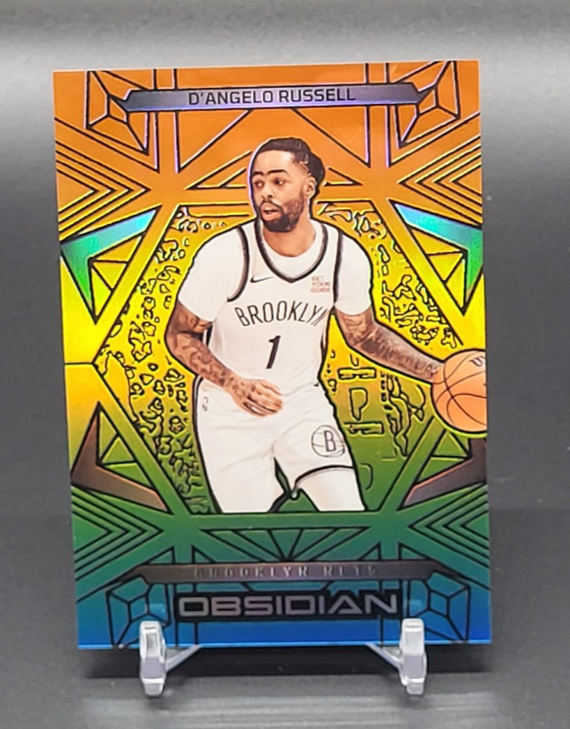 2024-25 Panini Obsidian D'ANGELO RUSSELL Electric Etch Hot Springs /15 Nets #70
