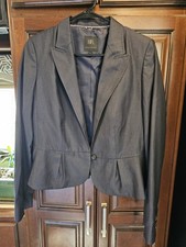 Banana Republic Granite Gray Women s Blazer Single Breasted Classic Notch SZ 10