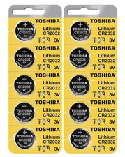 10 x New Original Toshiba CR2032 CR 2032 3V LITHIUM BATTERY BR2032 DL2032 Remote
