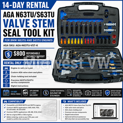 SIGMA BOYページ アウトレットEMU 16黒　14青 👍 14 DAY RENTAL, AGA N63TU Valve Stem Seal Tool Kit for BMW AGA