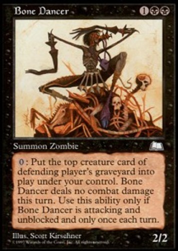 Heavy Play, English MTG Regular Bone Dancer Weatherlight Magic the Gathering