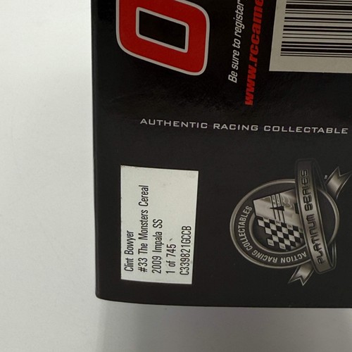 New Sealed Action Racing Clint Bowyer #33 Monsters Cereal 2009 Impala SS Diecast - Picture 3 of 6