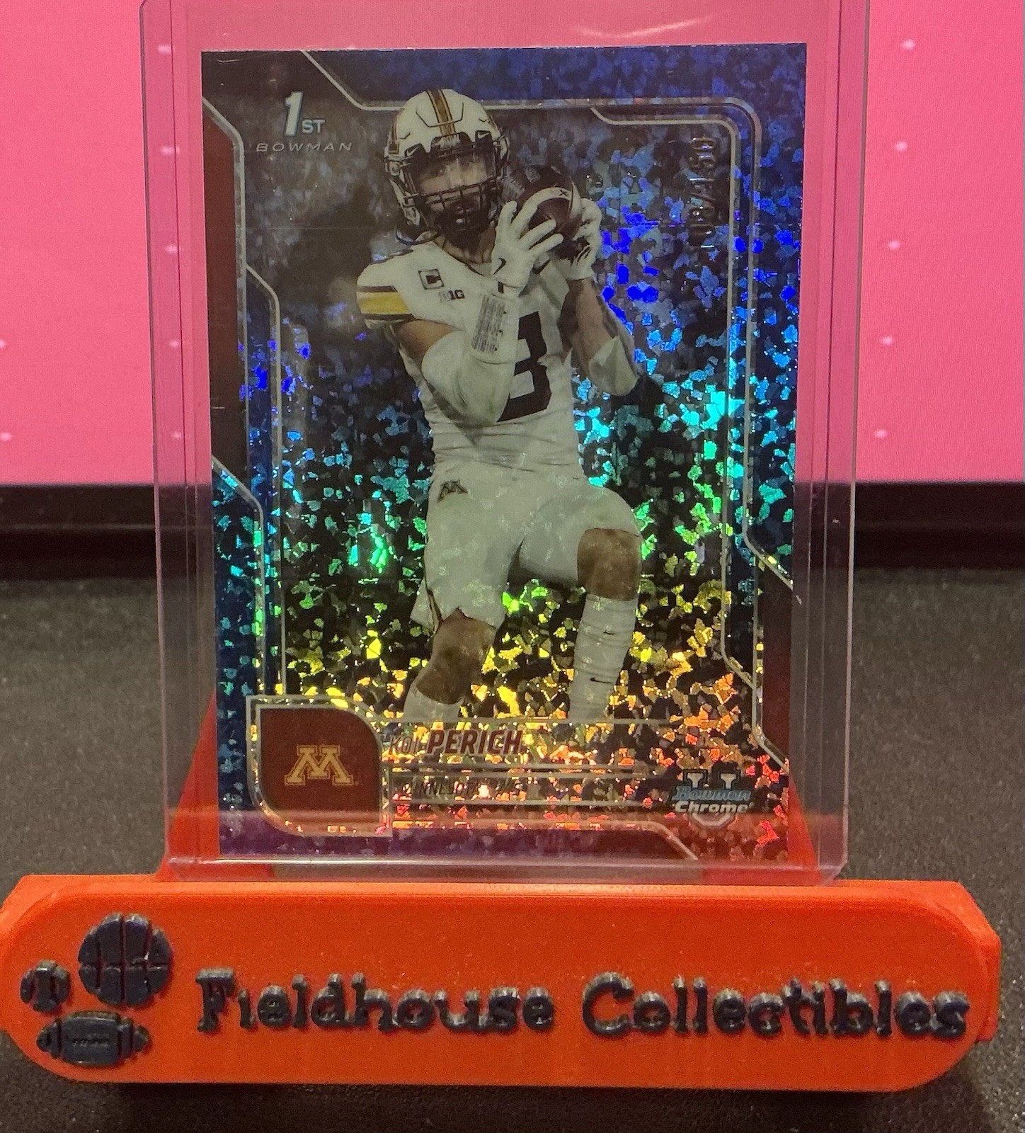 2025 Bowman U Chrome Koi Perich 1st Bowman Blue Mini-Diamond #d /150 Minnesota