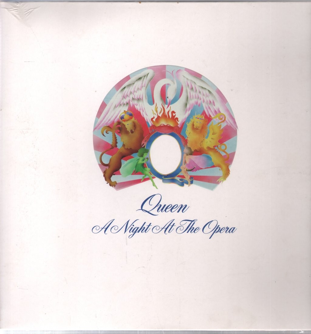 Queen A Night At the Opera LP vinyl Europe Virgin Emi 2015 white vinyl half