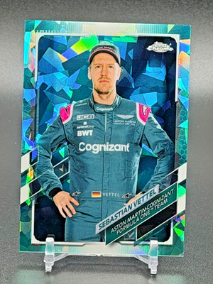 2021 Topps Chrome Sapphire Formula 1 F1 Sebastian Vettel #7 Aqua /99 