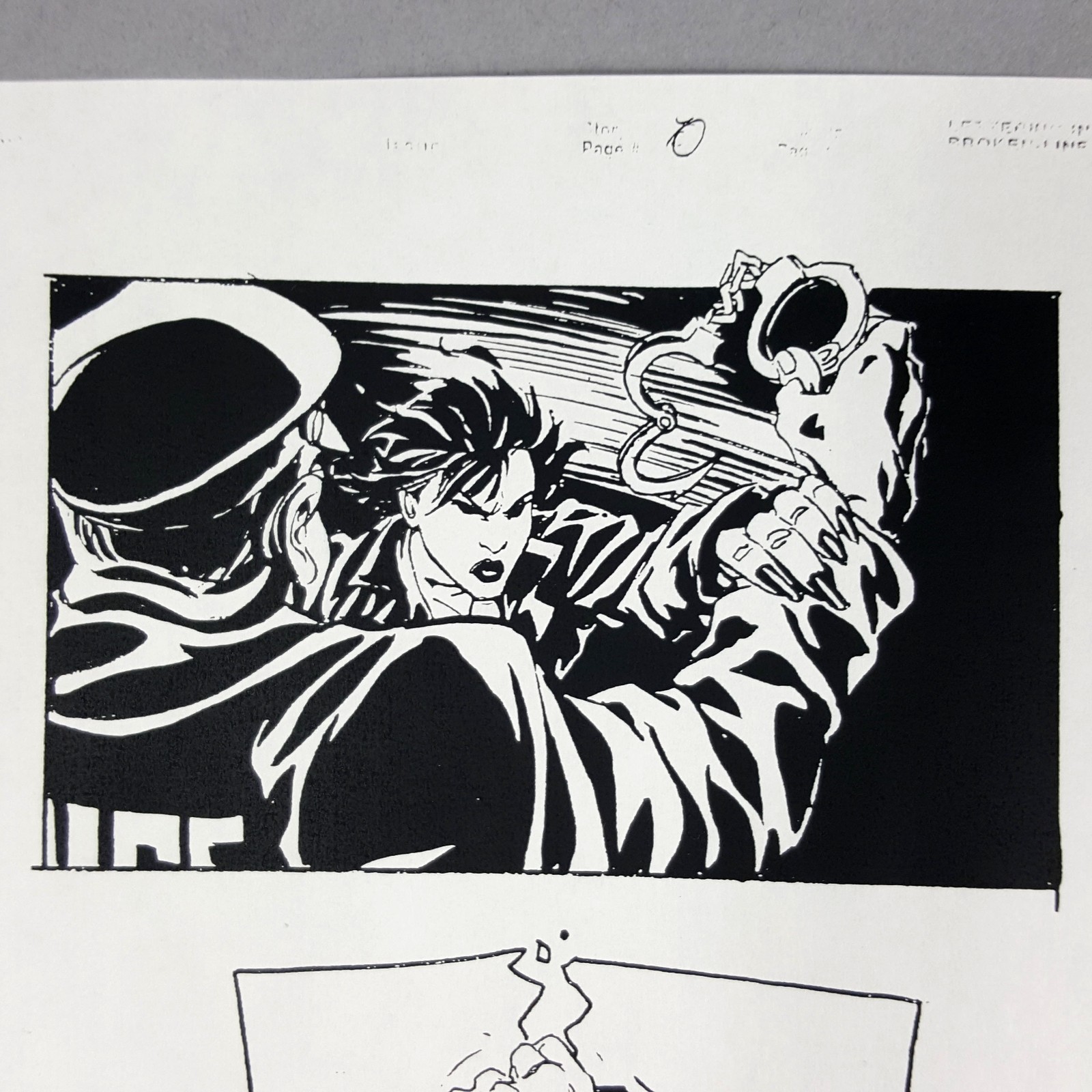 Image 3 of The Matrix Production Used Storyboard Trinity Chase 8 Movie Prop