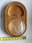 Vintage style Oak wood cracker and cheese board with glass cover — photo 2