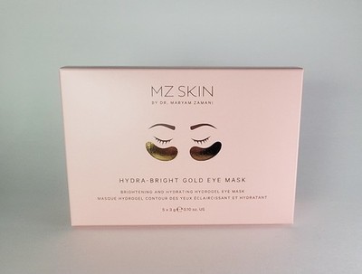 5x MZ SKIN Hydra-Bright Gold Eye Masks Brightening & Hydrating Single Pair Mask