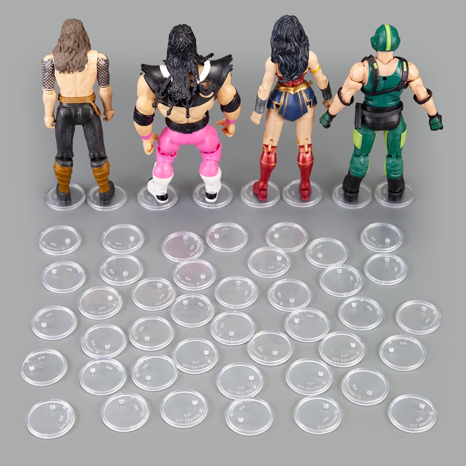 Stand , Black Plastic Display Clear