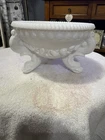 Vintage Westmoreland WhiteMilk Glass Dolphin Footed Centerpiece Bowl