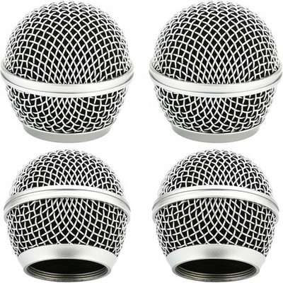 4 PCS Replacement Grilles for Shure Wired and Wireless SM58, Beta58A, SV100 M...