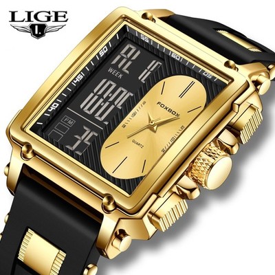Men's Luxury Watch Quartz Digital Luminous 3ATM Waterproof Sport Wristwatch Gift