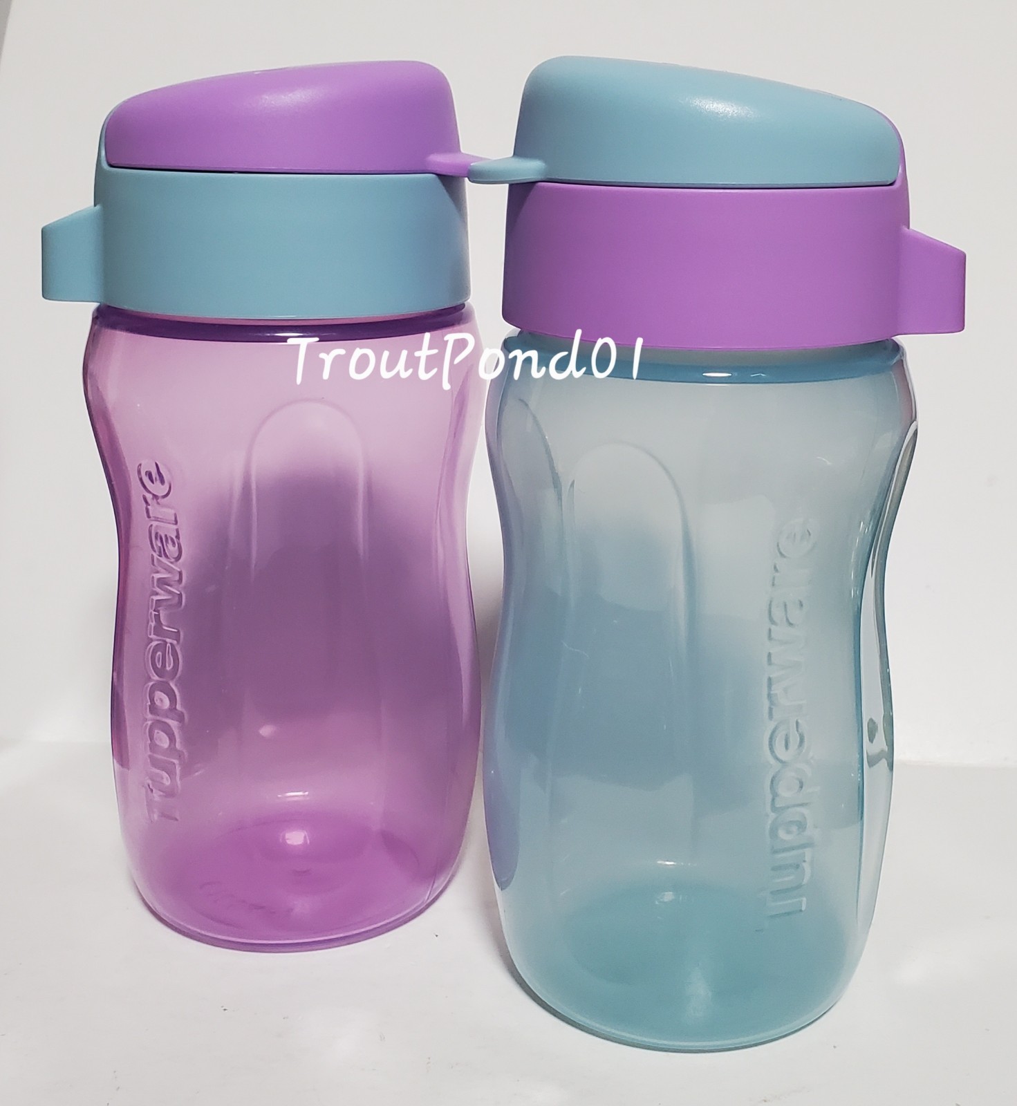 10.5 Oz  Water Bottle Set Of 2 Pastel Teal + Purple 310ml