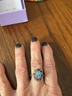 Vintage Solid Sterling & Natural Opal Ring Size 5.5- — photo 7