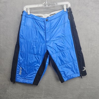 Swix Men s Insulated Nordic Ski Shorts Blue Black Full Zip Training Medium