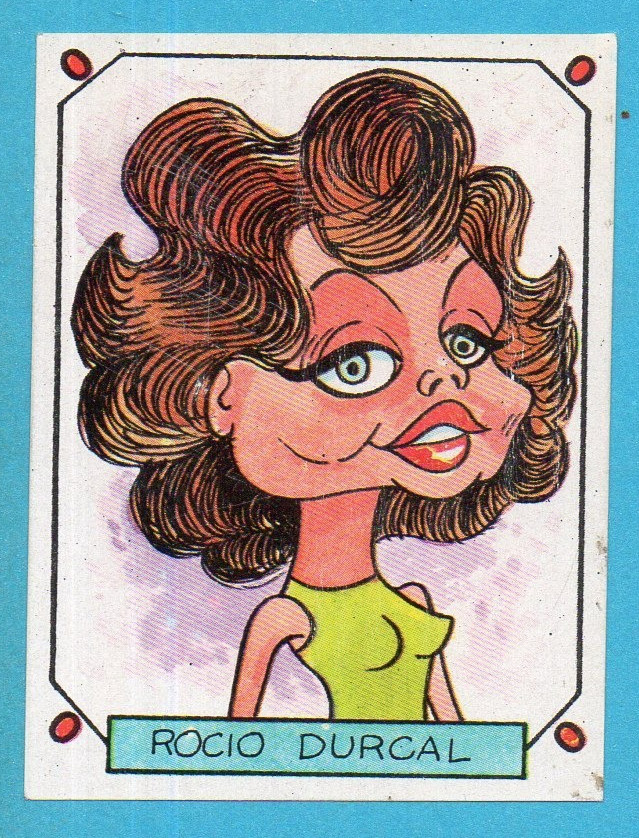 CARICATURAS 22-CROMOS ROS 1987-Figurina n. 62-ROCIO DURCAL-RECUPERATA
