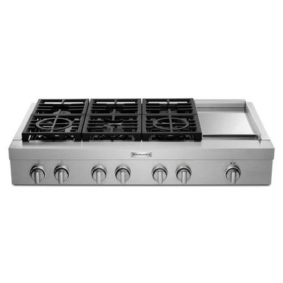 KitchenAid KCGC558JSS 48 Inch Commercial-Style Gas Rangetop*NEW*