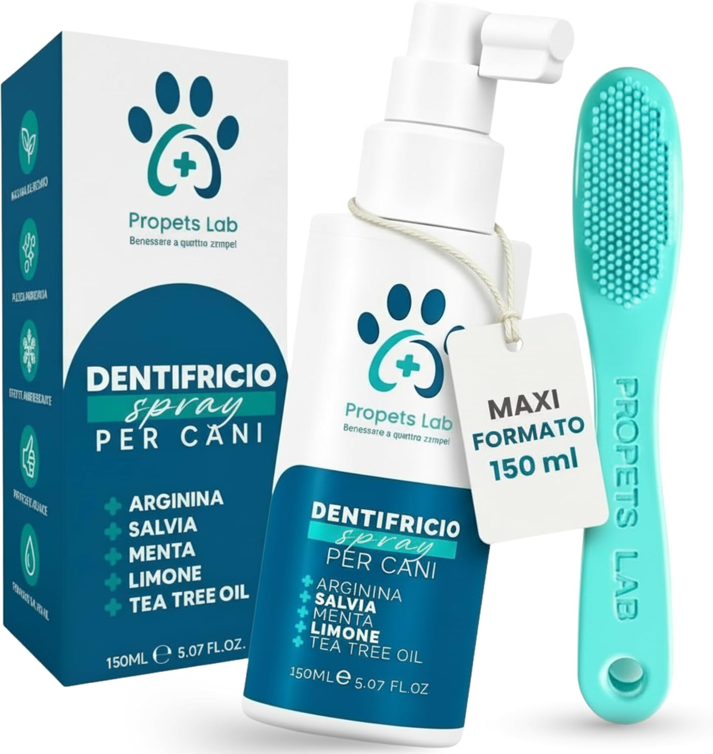 Dentifricio Spray per Cani 150ml | Pulizia Denti e Alito Fresco Cane