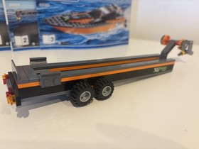 Lego City 4x4 Powerboat 60085 Complete Set VGC Lego 4WD Truck Power Boat Trailer