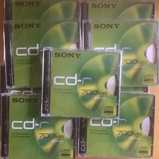 9 Unopened Sony cd-r 700 MB Discs