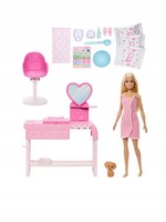 Lalka Barbie Zestaw Barbie W SPA Lalka + Akcesoria HYV31 Mattel