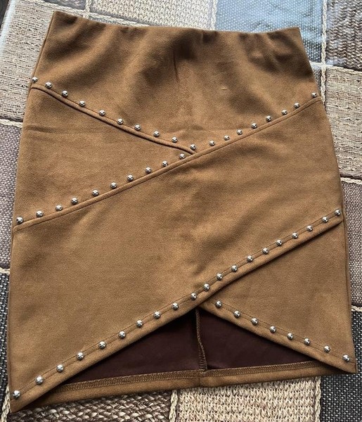 Women Vince Skirt Brown Polyester 38