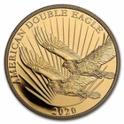 2020 Cook Islands 1/2 oz American Double Eagle .999 Silver $2 Coin  Gold Overlay