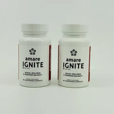 Amare 2 PACK Ignite For Her Sexual Wellness, 60 Capsules Each NEW, EXP 009/2026