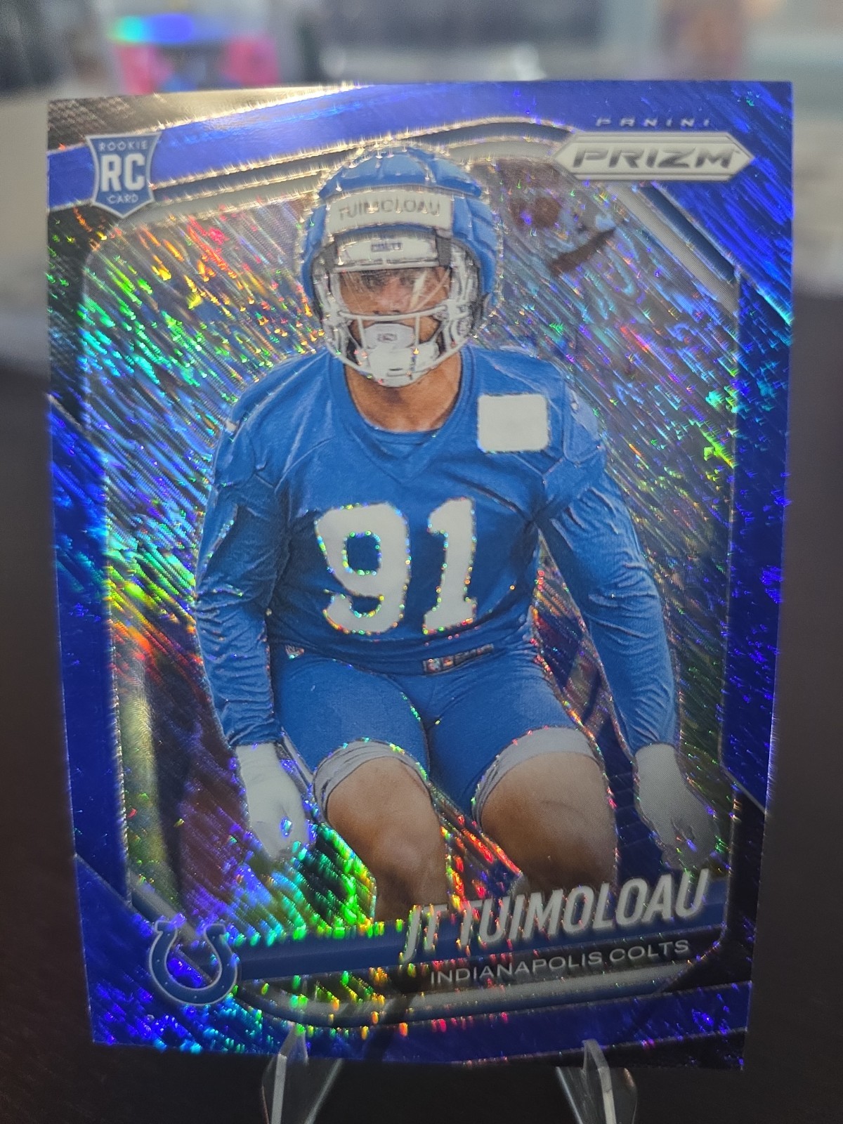 2025 Panini Prizm JT Tuimoloau Blue Shimmer Rc /35