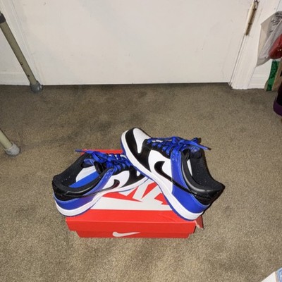 Nike Dunk Low SE GS White Black Racer Blue Boys Sneakers US 4.5Y