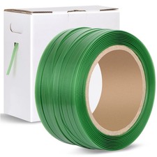 Heavy Duty Packaging Strapping Banding Roll 1000 inches x 0.58 inches, Green