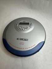 Curtis CD048E Portable CD Player X-Bass Tested Working Discman Silver Blue