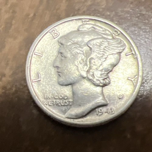 1943 Unc MERCURY SILVER Dime Silver @ $103.91 Oz Invest Or Fill Collection Today