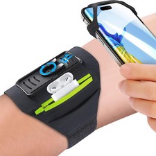 Detachable  360  Rotatable Running Armband -with Reflective Strap Zipper Pocke