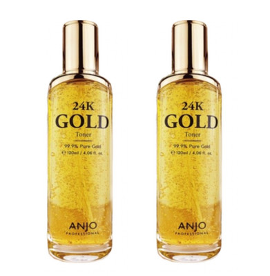 ? ANJO 24K Gold Toner Set 120ml x 2 ? Feuchtigkeitsspendend & Straffend mit r...