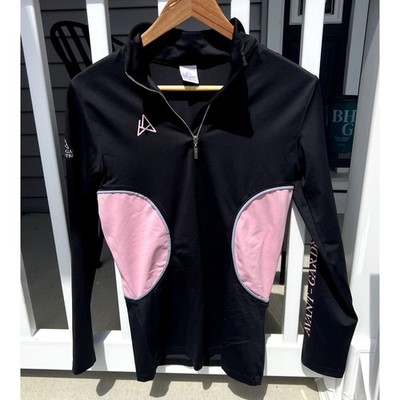 Avant-Garde Equestrian Quarter Zip Women's Jacket Small Black Pink