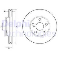 Delphi 2X Bremsscheibe Vorne Ø277 Mm FüR Toyota Auris _E18_ 1.8 Hybrid 1.2 1.3